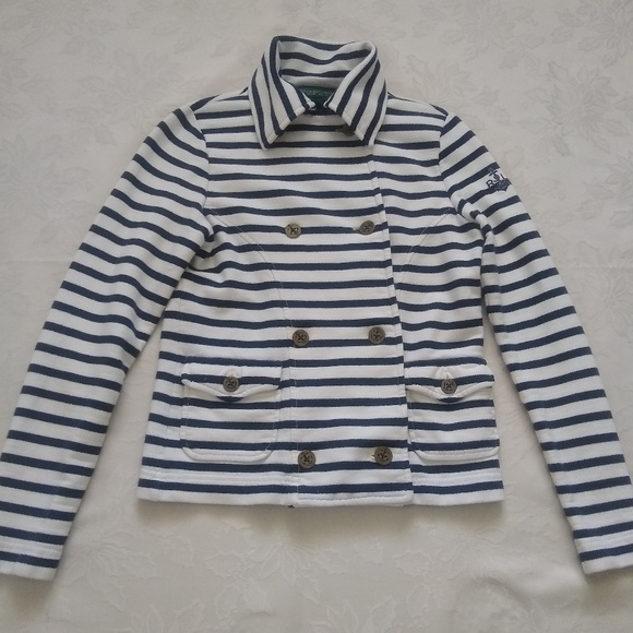 Ralph Lauren double breasted cotton striped jacket